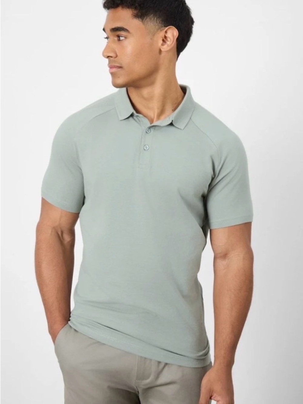 Tailored Athlete Essential Athletic Fit Basic Polo Shirt Sage Green XL NWOT